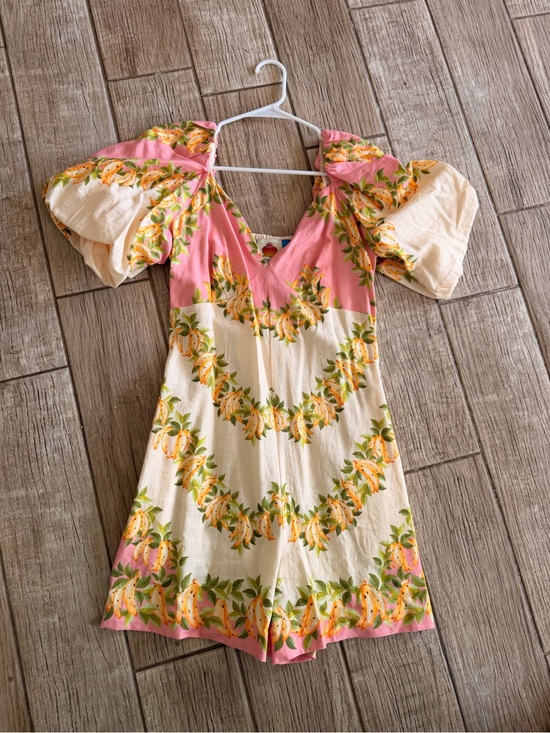 FARM Rio Pants - Farm Rio Floral Puff Sleeve Romper